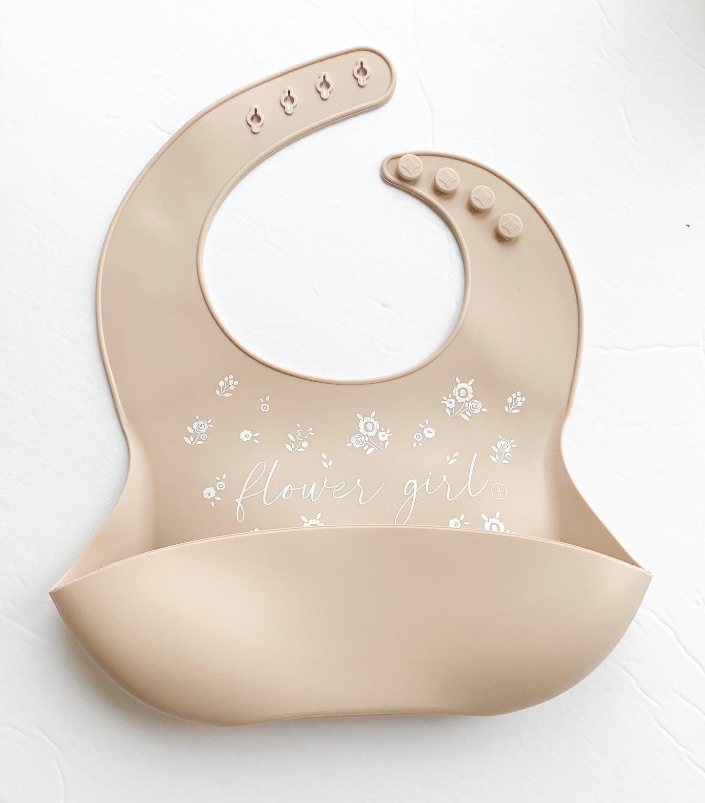 Flower Girl Silicone Bib
