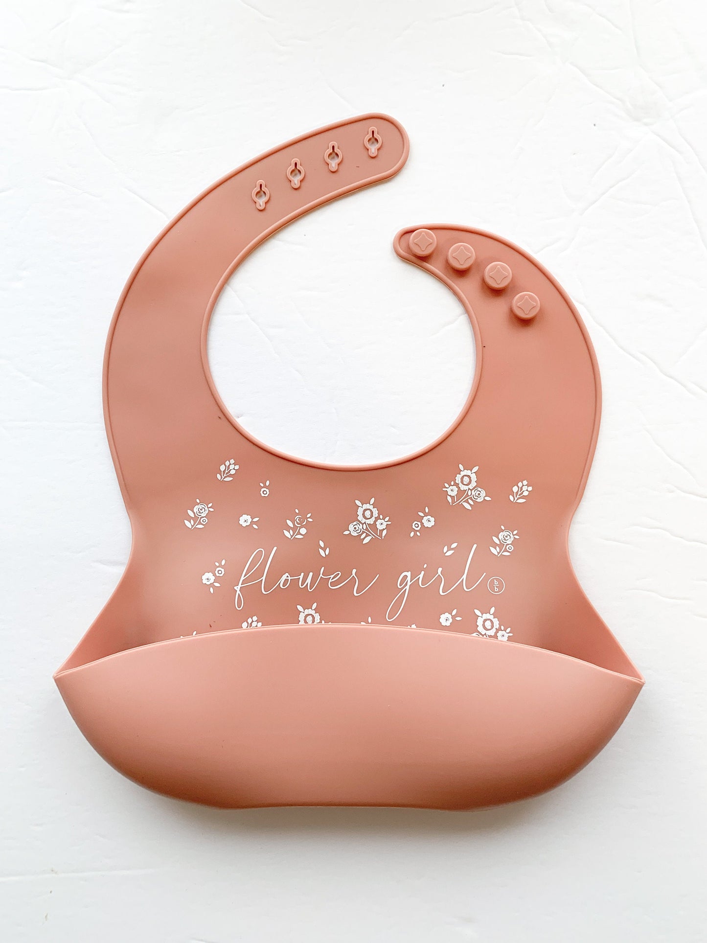 Flower Girl Silicone Bib
