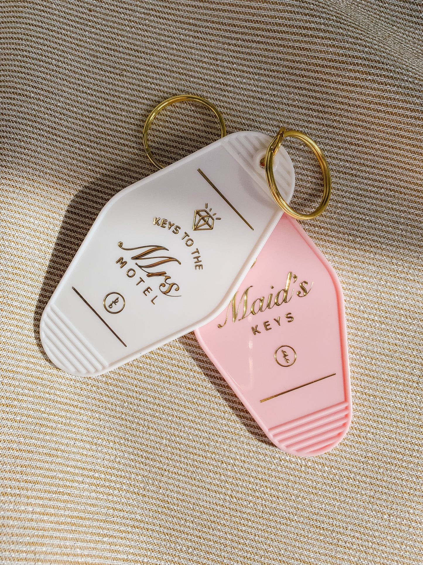 Bride and Bridesmaid Motel Keychains