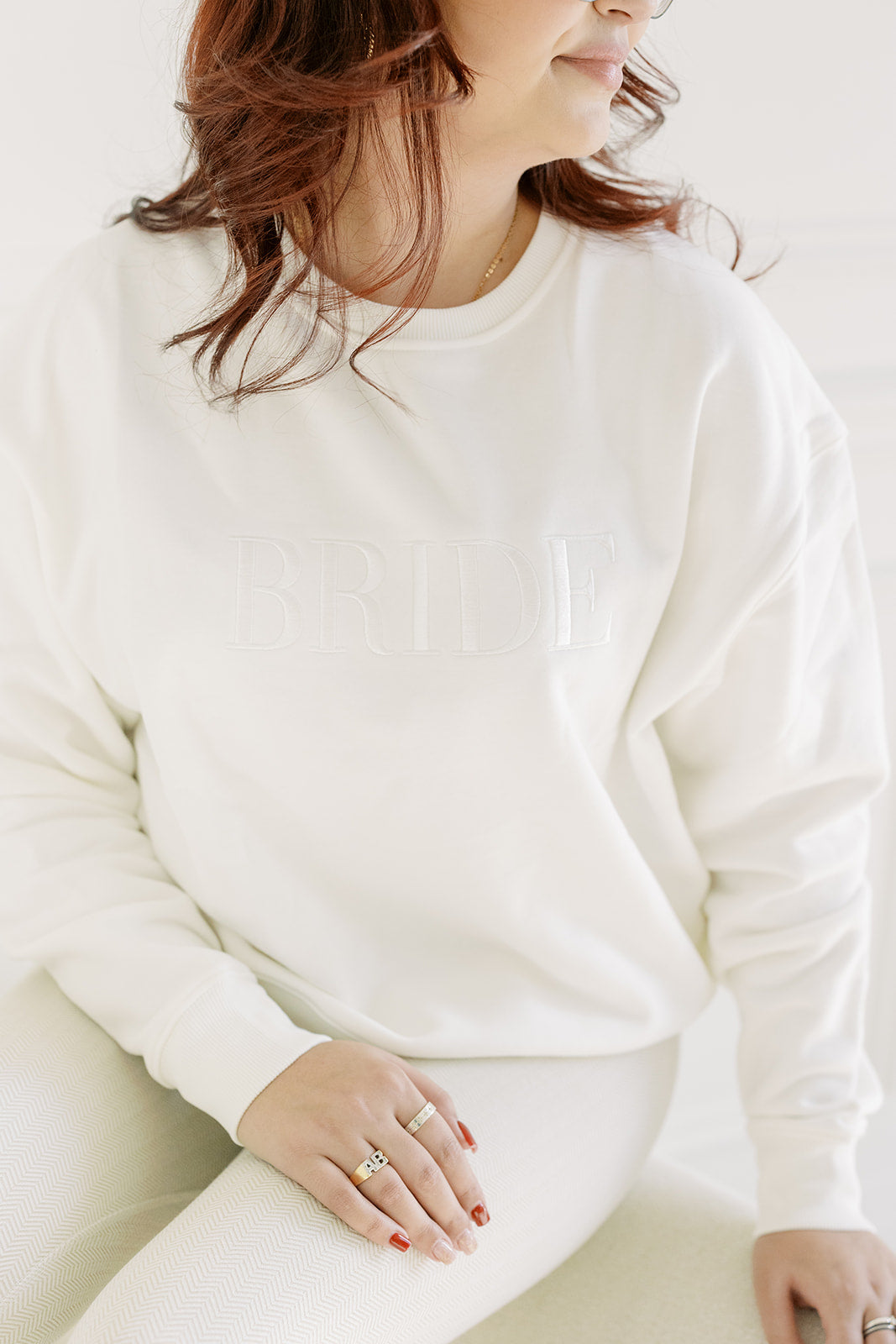 Bride White on White Crewneck