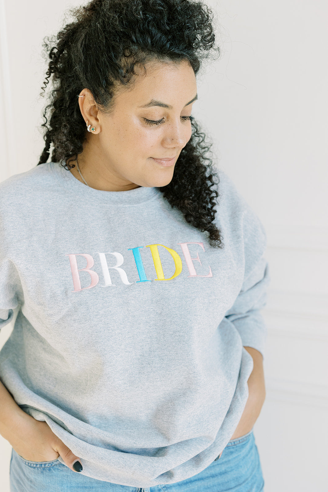 Bride Embroidered Sweatshirt (Pastel)