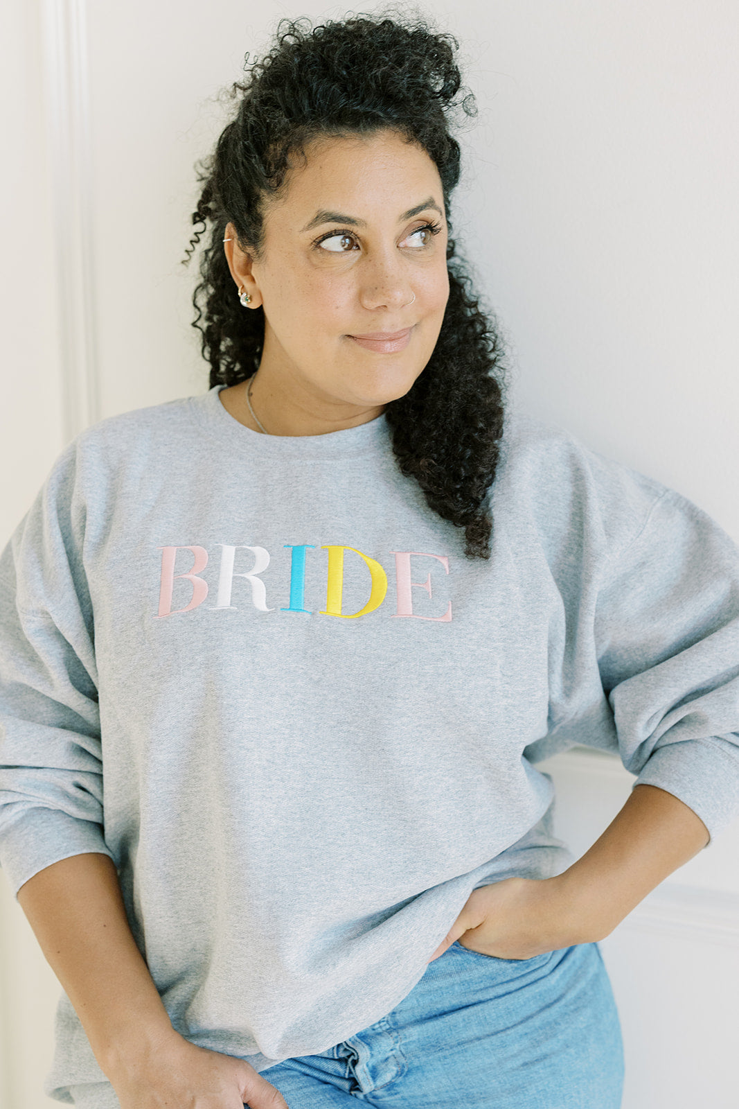 Bride Embroidered Sweatshirt (Pastel)