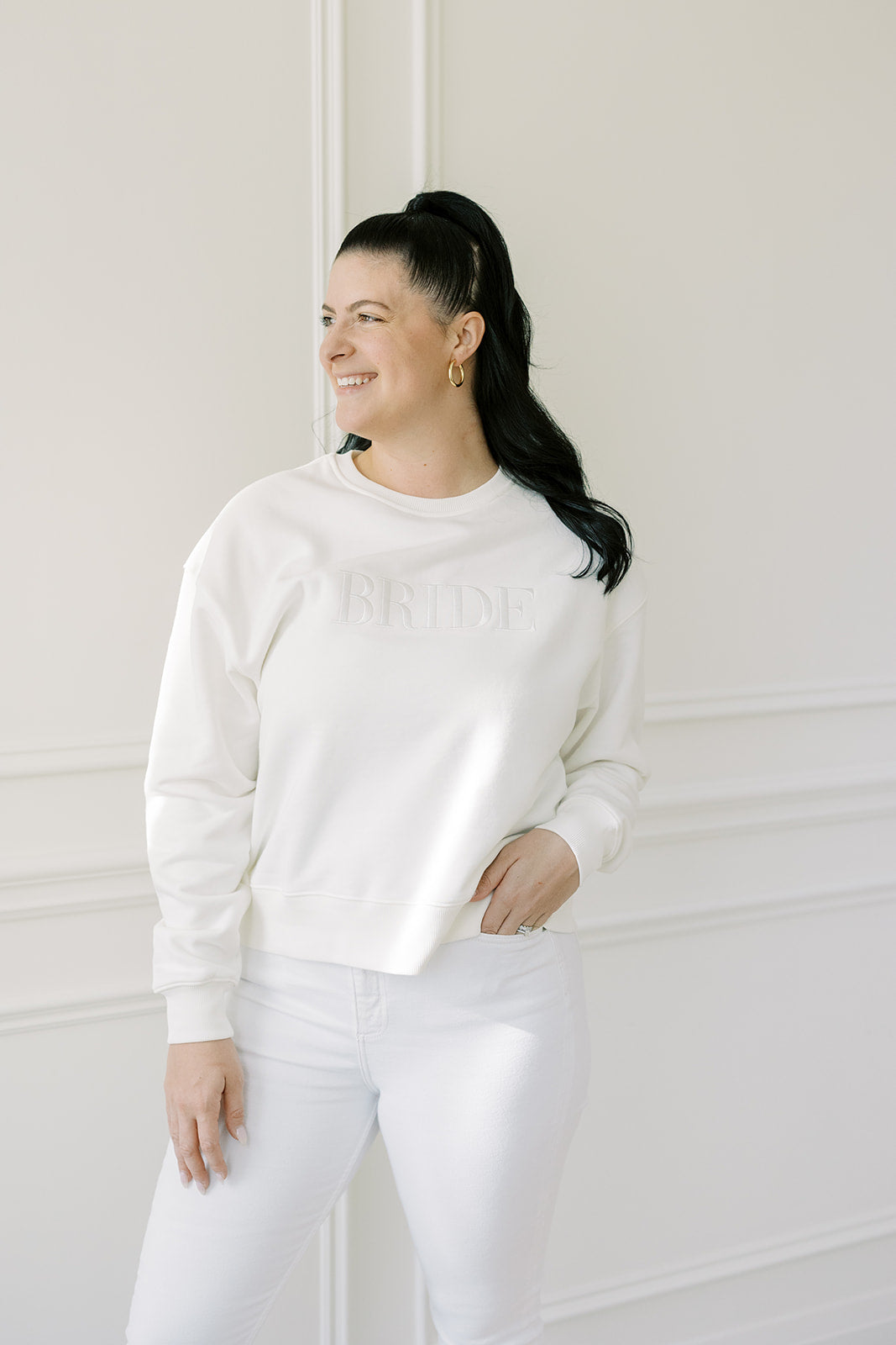 Bride White on White Crewneck