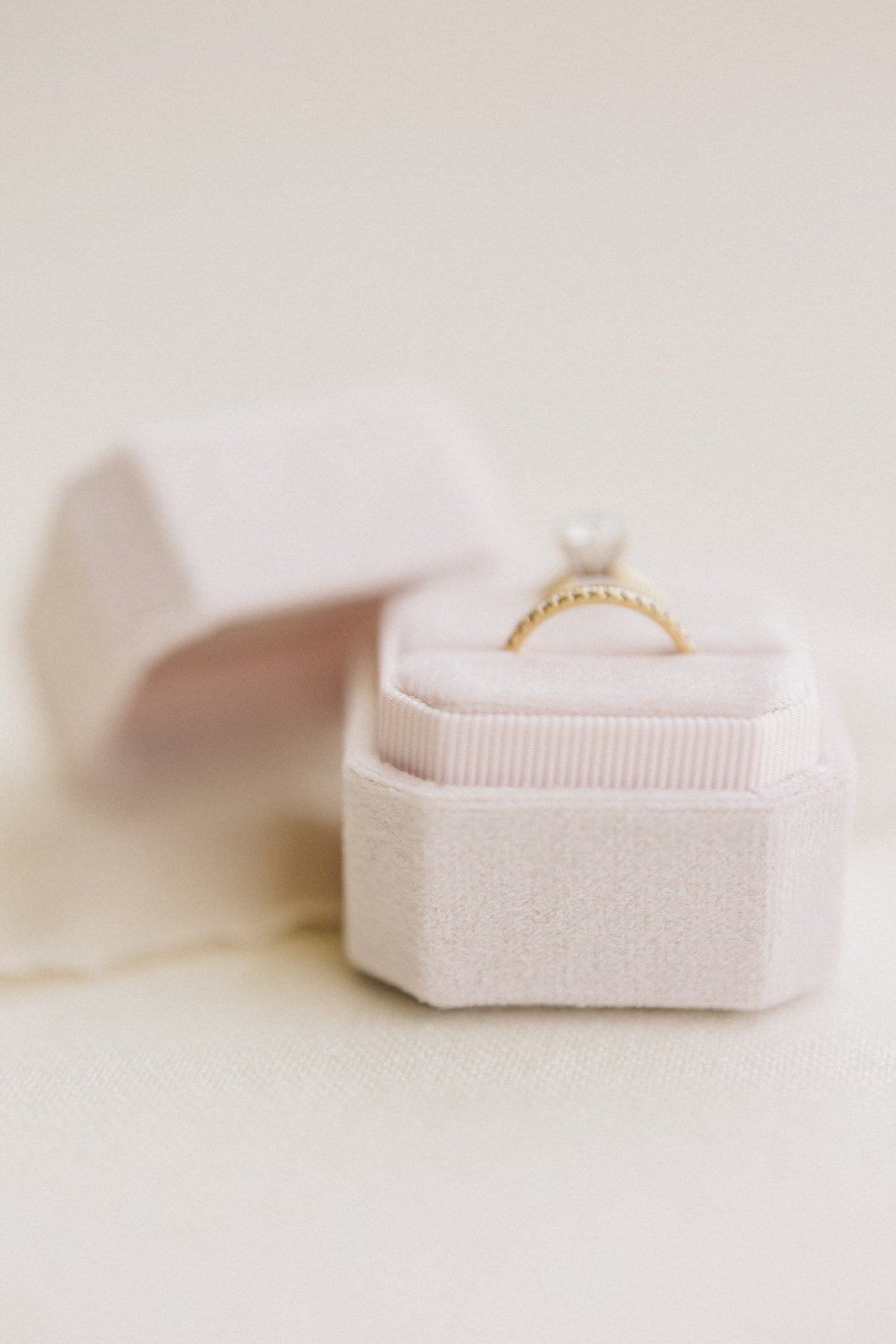 Dusty Pink Octagon Ring Box