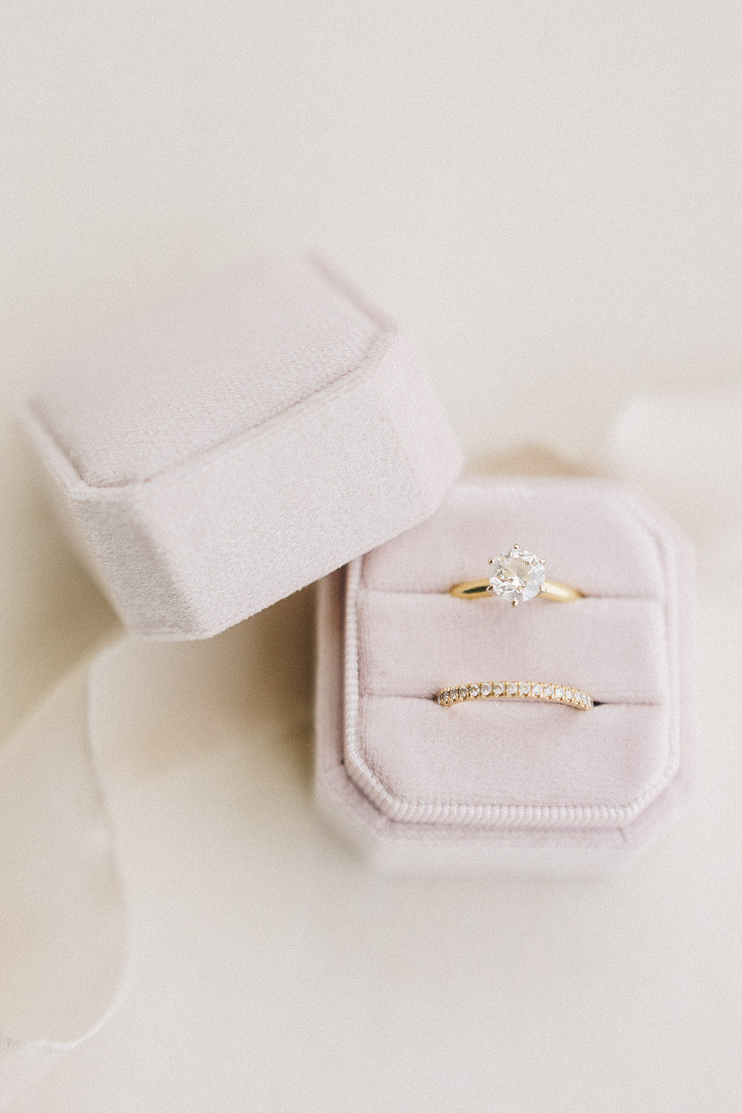 Dusty Pink Octagon Ring Box