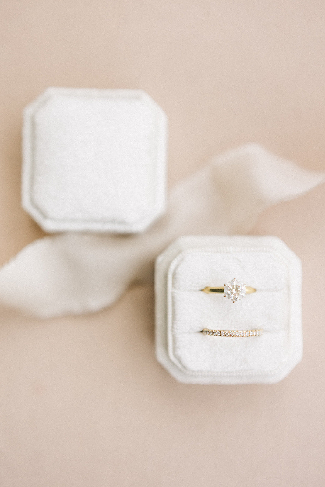 Ivory Octagon Ring Box