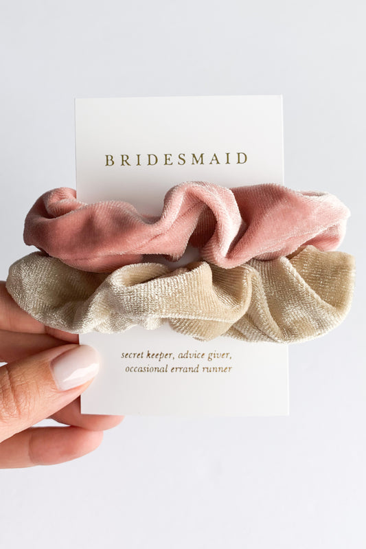 Bridesmaid Scrunchie Cards