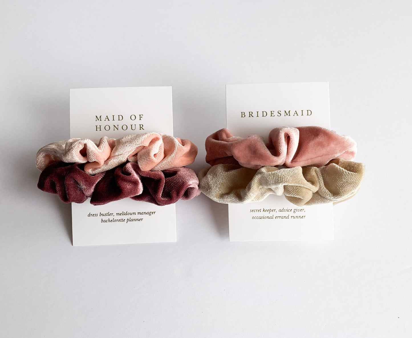 Bridesmaid Scrunchie Cards