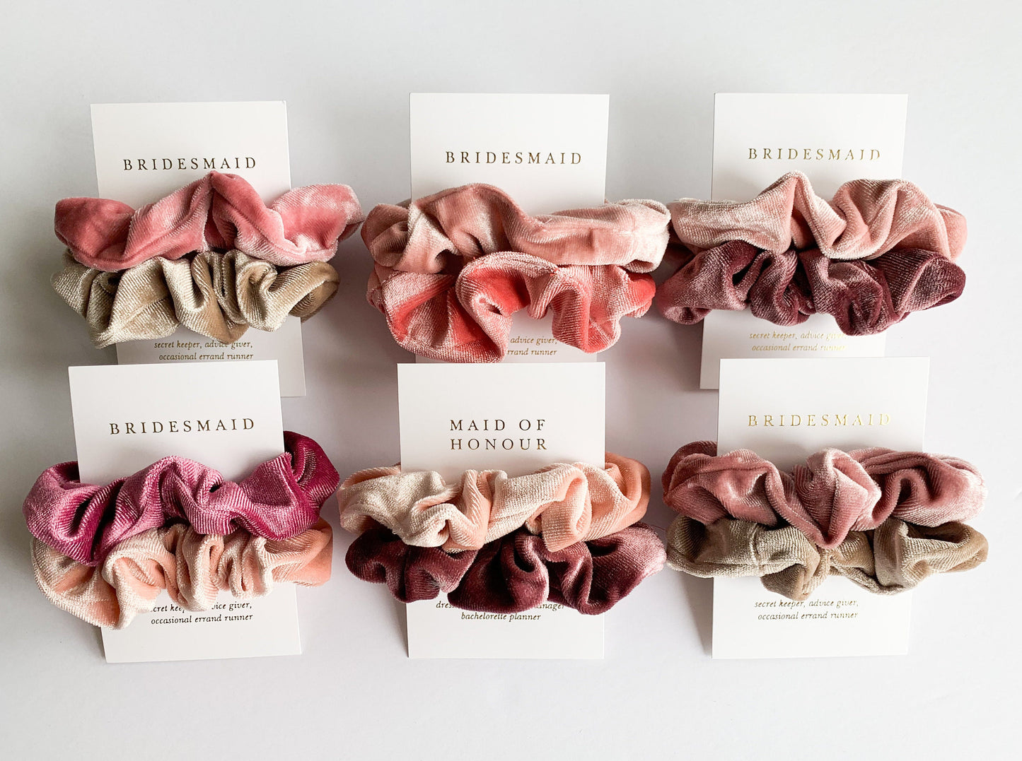 Bridesmaid Scrunchie Cards