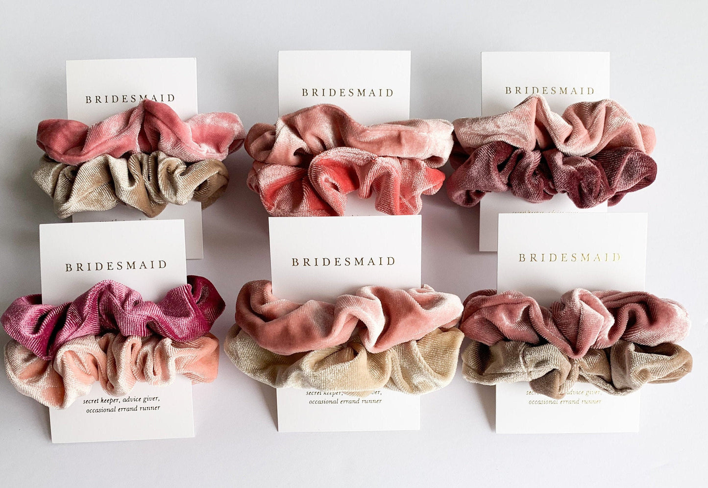 Bridesmaid Scrunchie Cards