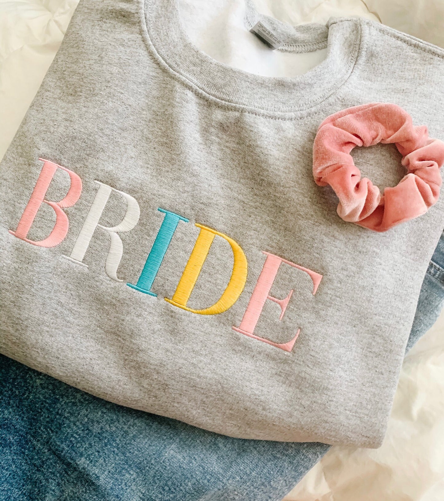 Bride Embroidered Sweatshirt (Pastel)